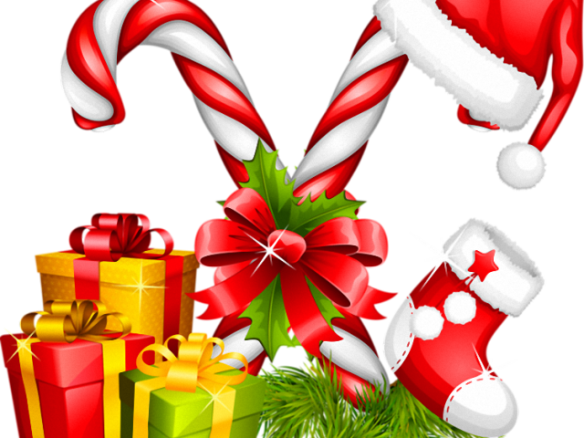 Santa Hat Clipart Candy Cane - Christmas Day (640x480)