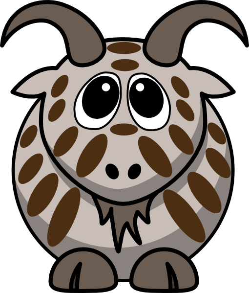 This Free Clip Arts Design Of Streaked Goat - Goat Clipart (510x599)