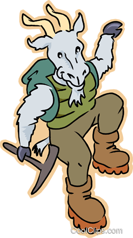 Mountain Goat Royalty Free Vector Clip Art Illustration - Tom And Jerry Illustration (268x480)