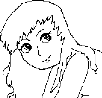 Anime Girl Base - Line Art (400x400)