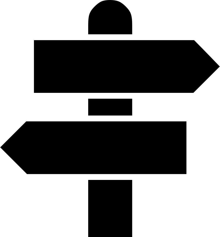 Road Sign Direction Way Comments - Icon (908x980)