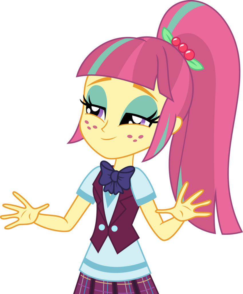 Aqua-pony, Bowtie, Clothes, Crystal Prep Academy Uniform, - Cartoon (849x1024)