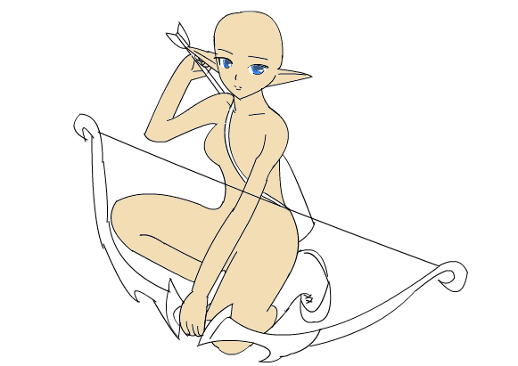 Base Elf Female By Xanime28 - Elf (581x411)