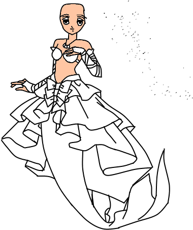 Luchia Mermaid Dress Base By Phoenixfury17 - Anime Girl Mermaid Base (500x485)