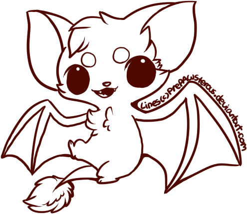 Bat Girl Anime Base 189625 - Line Art (505x440)
