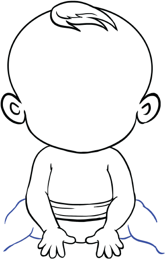 How To Draw A Baby In A Few Easy Steps Easy Drawing - Draw A Baby Easy (678x600)