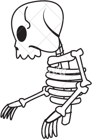 Drawing Cartoon Skeleton - Cartoon Skeleton Png (550x550)