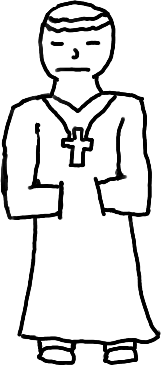 Contest] Color My Noob Tube Drawing - Drawing Of A Priest (1024x1024)