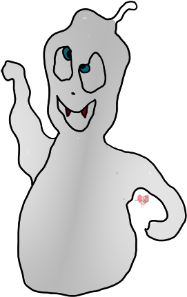 Ghost Clipart Spooky - Clip Art Ghost Gif (362x450)