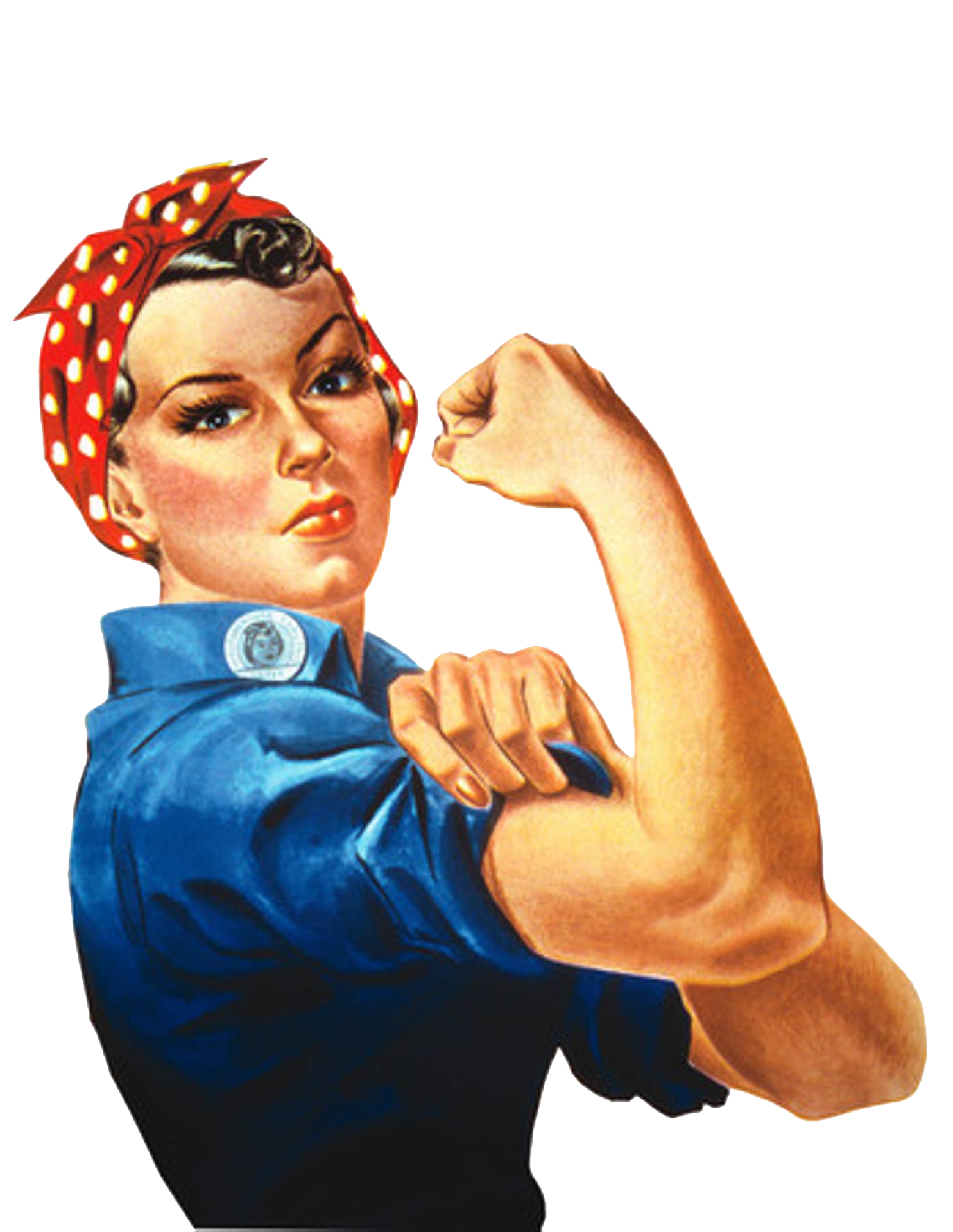 Strong Arm Cleaning Service - Rosie The Riveter Transparent (1485x1920)