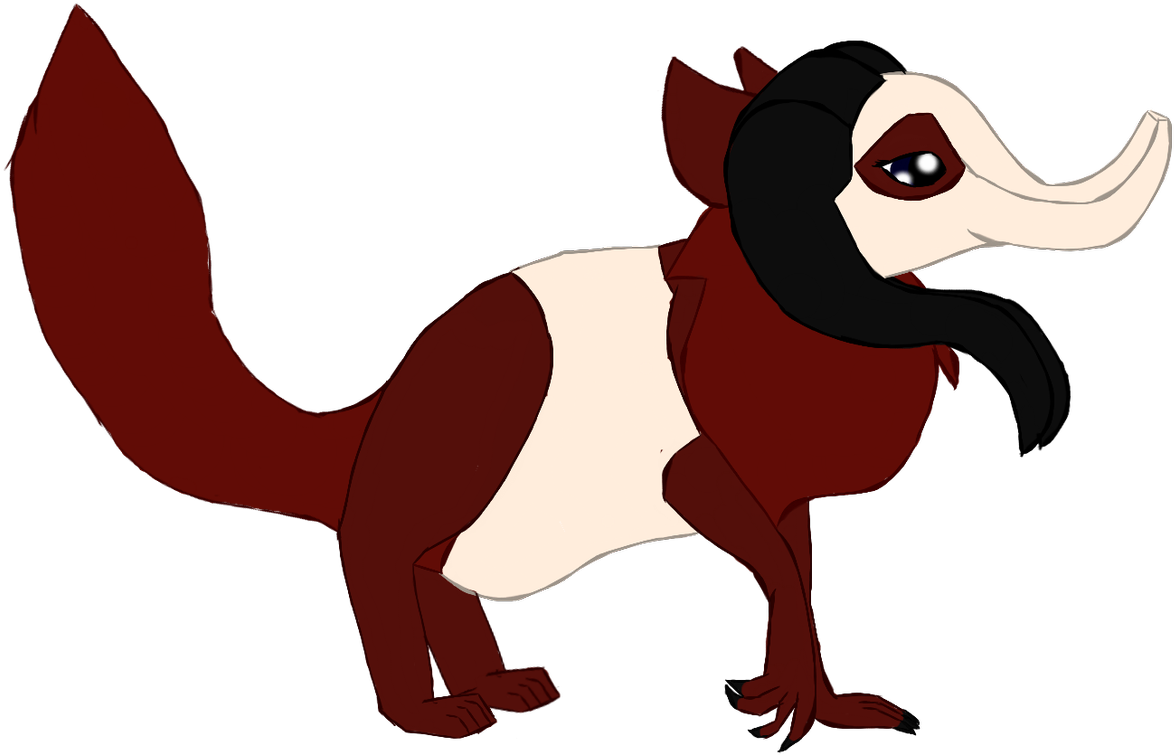 She Has The Stinky Tail, Big Body, Panda Pattern, Normal - Cartoon (1200x832)