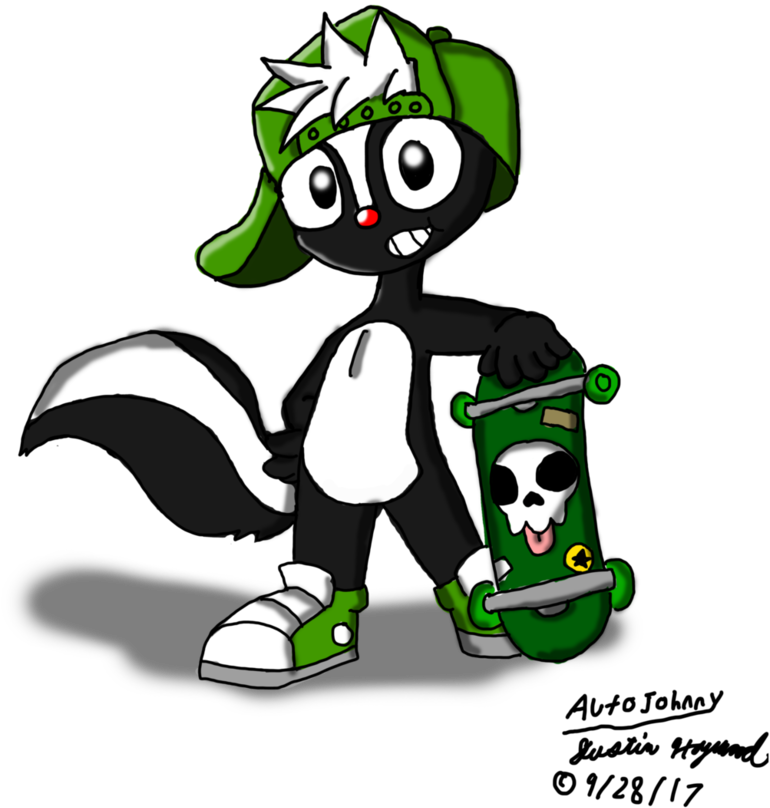 Stinky Skunk By Autojohnny - Cartoon (786x1017)