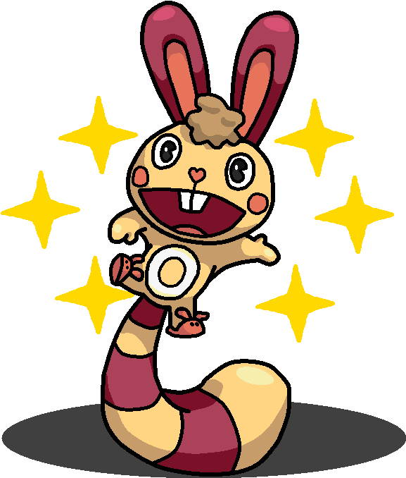 Shiny Sentret Cuddles By Shawarmachine - Cuddles Happy Tree Friends (700x700)