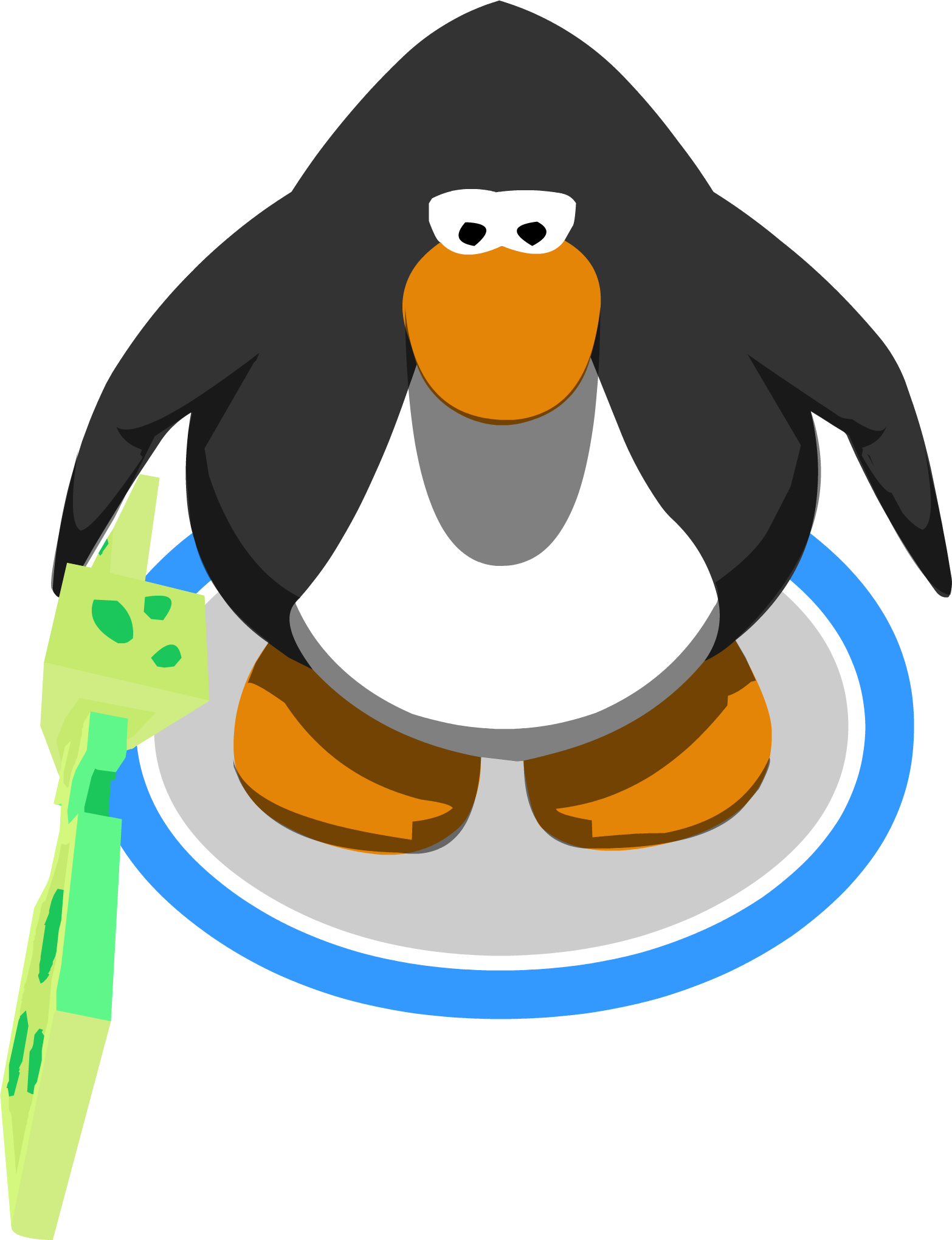 Stinky Cheese Sword In-game - Club Penguin Mohawk (1566x2040)