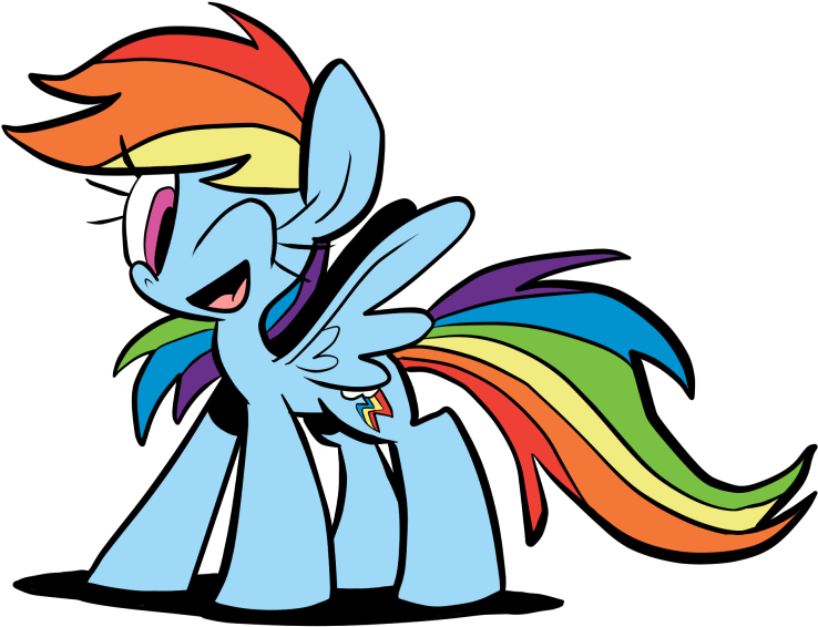 A Happy Rainbow Dash By Joeywaggoner - Television (833x707)