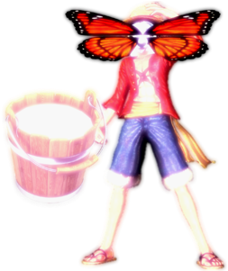 Luffy The Baby Goat Butterfly Milkman With Stinky Pink - Wikia (400x300)