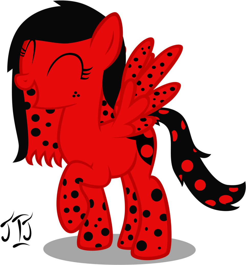 Crazy Lady Bug Is Happy Commission By Mlp-scribbles - Mlp Ladybug (1024x1073)