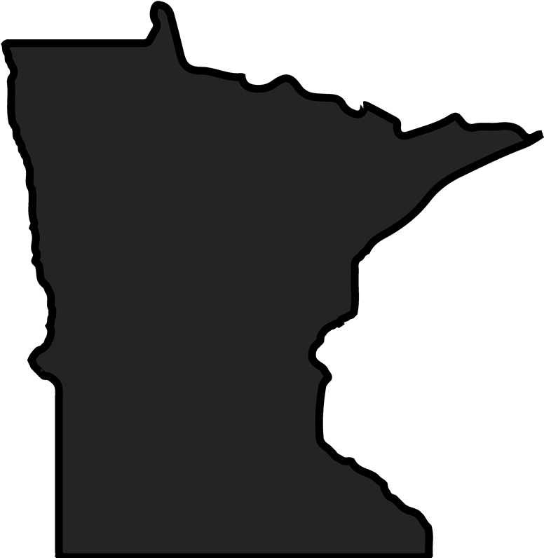 Minnesota Rubber Stamp - Minnesota Outline (800x800)