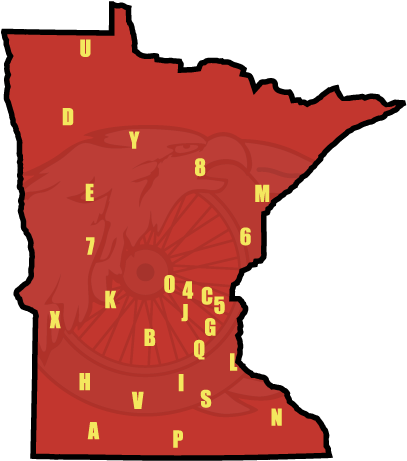Minnesota Chapter Map - Mark Dayton Governor Shower Curtain (420x472)