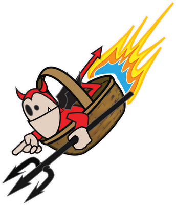 And They Landed With All The Delicacy Of A Slap To - Hell In Handbasket (450x523)