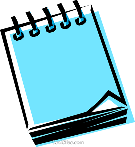 Cool Notepad Royalty Free Vector Clip Art Illustration - Cool Notepad Royalty Free Vector Clip Art Illustration (439x480)