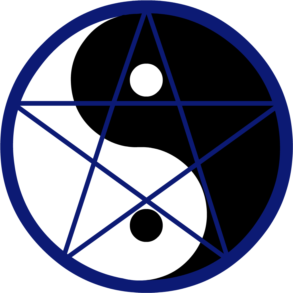 Ying Yang Pentagram By Bobfleadip - Star With Circle Around (1080x1080)