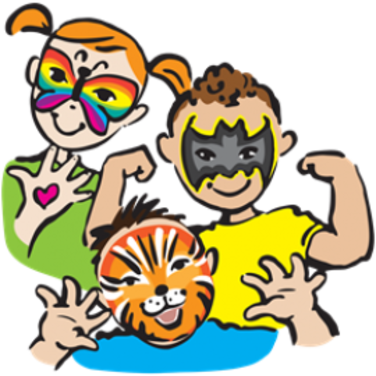 Kids Face Painting Clipart - Face Painting Clip Art (376x376)