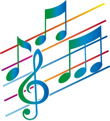 Pentagram With Musical Notes Sticker - Music Notes Design (372x410)