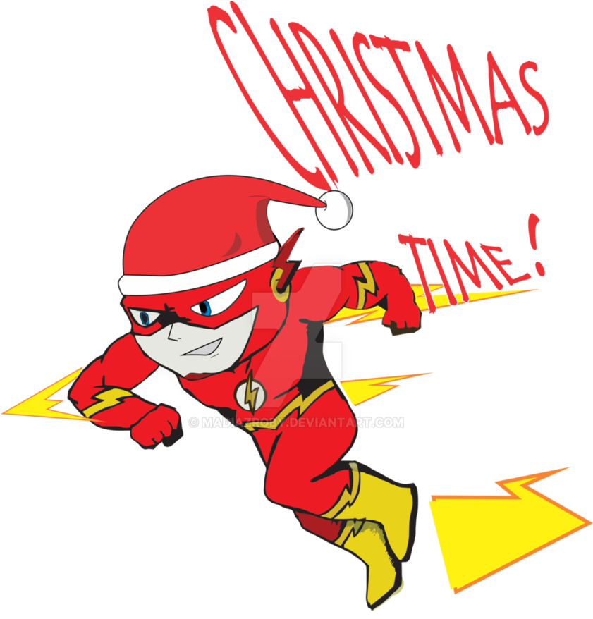 Superhero The Flash Christmas By Madiazroby On Deviantart - Flash Christmas Drawing (840x951)