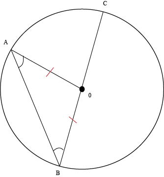 By Drawing In Oa, We've Made Δaob, Which Must Be An - Circle (334x360)