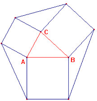 Three Exteriors Squares Are Constructed On The Triangle's - Diagram (415x367)