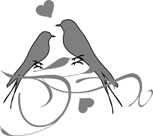 This Free Clip Arts Design Of Birds On A Branch - Png Love Birds Hd (600x532)