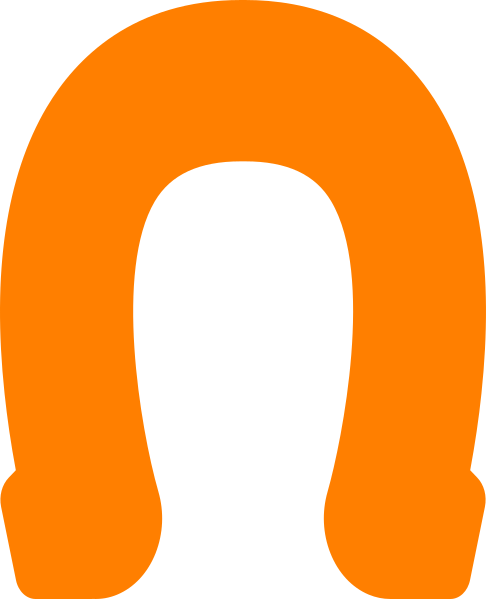 Orange Horseshoe Clip Art At Clker - Orange Horseshoe Clip Art At Clker (486x599)