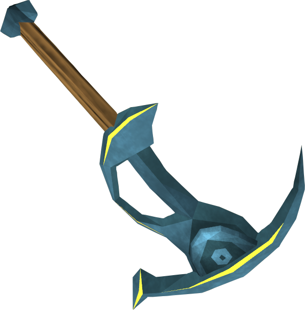 Gilded Rune Pickaxe Detail - Pickaxe Runescape (596x605)