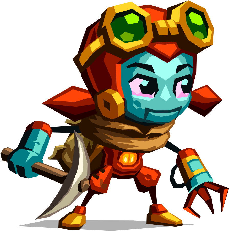 Steamworld Dig 2 Dorothy With Pickaxe - Steamworld The Heist Characters (1000x1000)