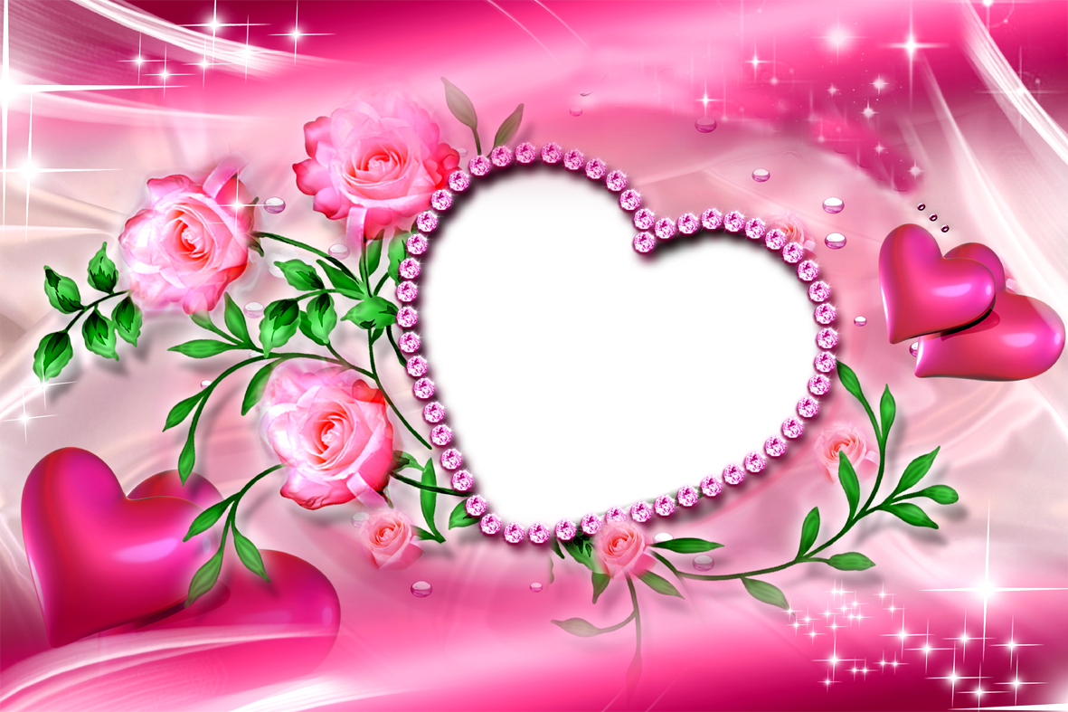 Diamond Love Frame Png - Love Photo Frame Png (1181x787)