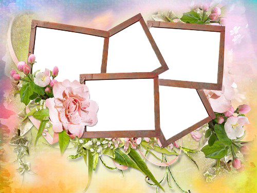 Birthday Collage Frame Png - Birthday Photo Frame Png (500x377)