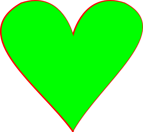 This Free Clip Arts Design Of Green Hearts - Green Heart Shape Clipart (600x552)