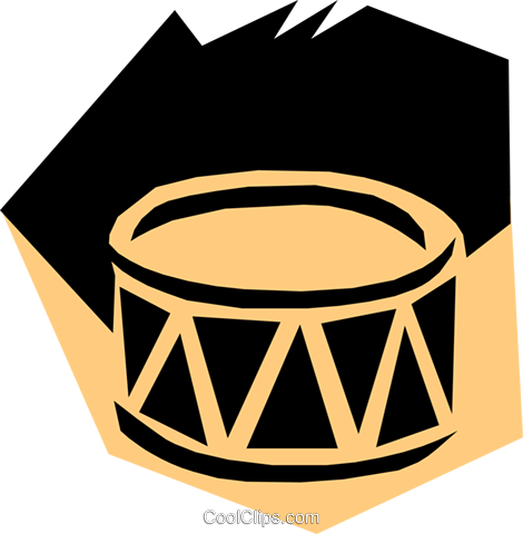Woodcut Drums Royalty Free Vector Clip Art Illustration - Clip Art (470x480)