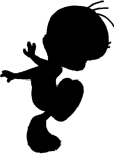 Tweety Bird Silloutte By Zacktv321 On Deviantart - Tweety Bird Silhouette (402x526)