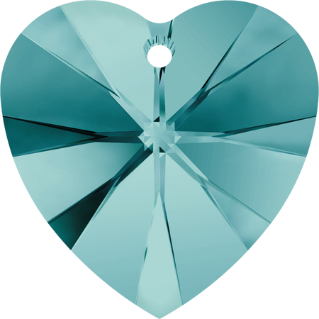Swarovski Pendants Heart - Swarovski 6228 Heart Pendant, 10mm - Blue Zircon (450x450)