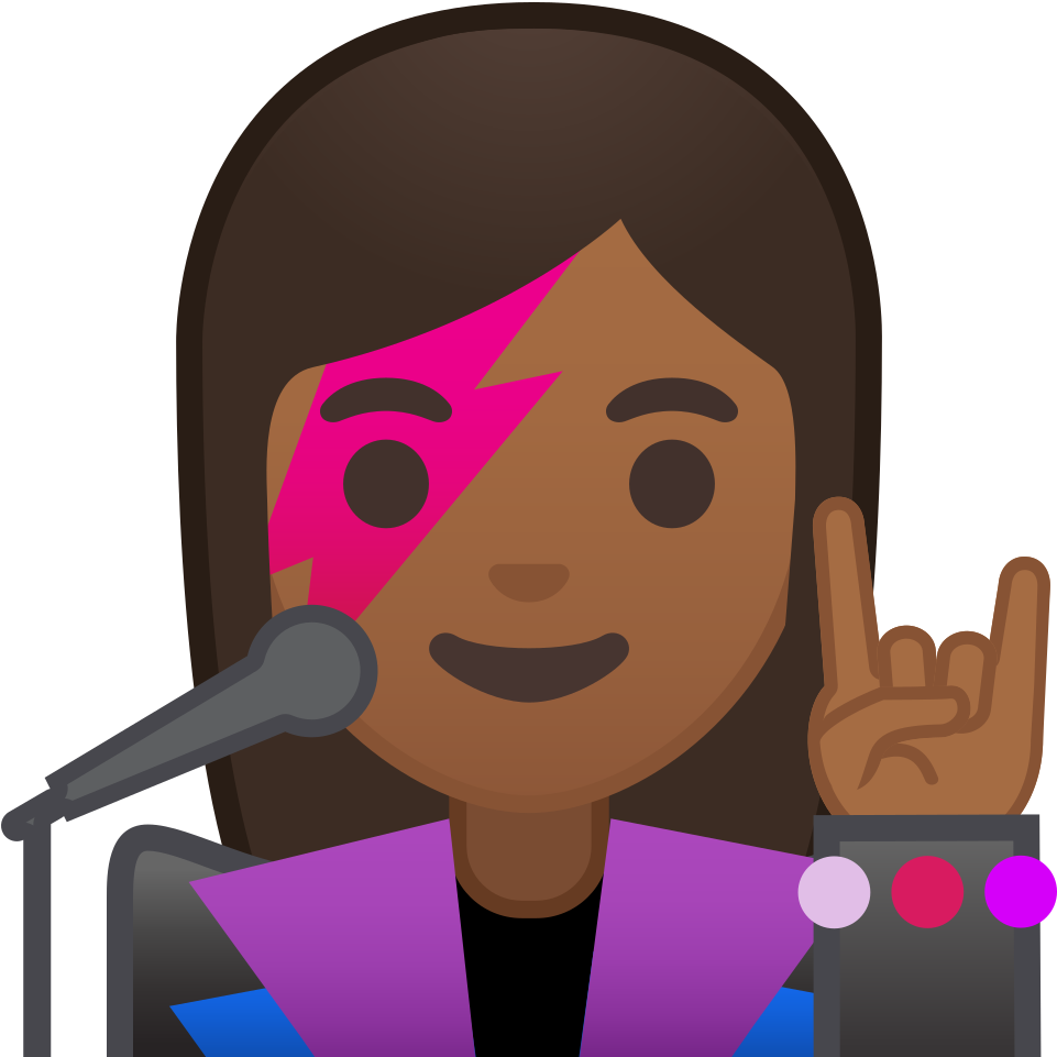 Woman Singer Medium Dark Skin Tone Icon - Icon Singer (1024x1024)
