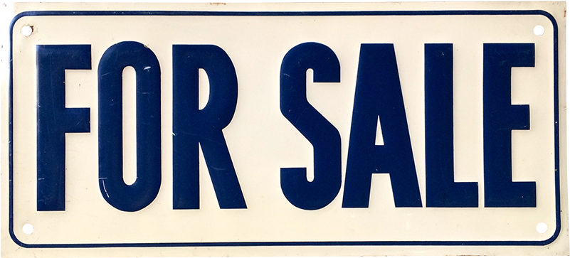 Vintage For Sale Sign 5/18-6/23 - Signage (800x800)