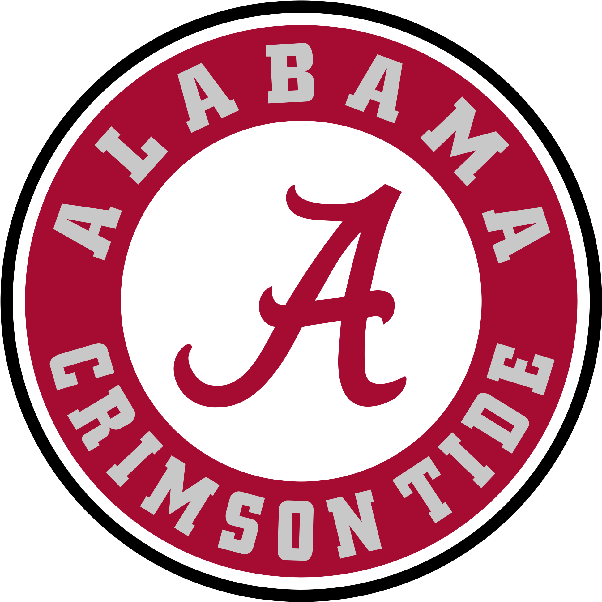 Chick Fil A Logo Image 7, Buy Clip Art - Poster Corp University Of Alabama Crimson Tide Team (2000x2000)