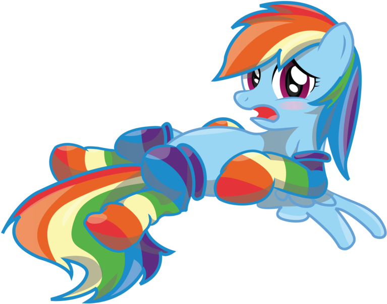 Rbd With Socks By Varijani - Mlp Rainbow Dash Socks (1063x751)