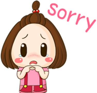 Cute Little Girl Sticker Messages Sticker-5 - Sorry Cute Sticker (414x358)