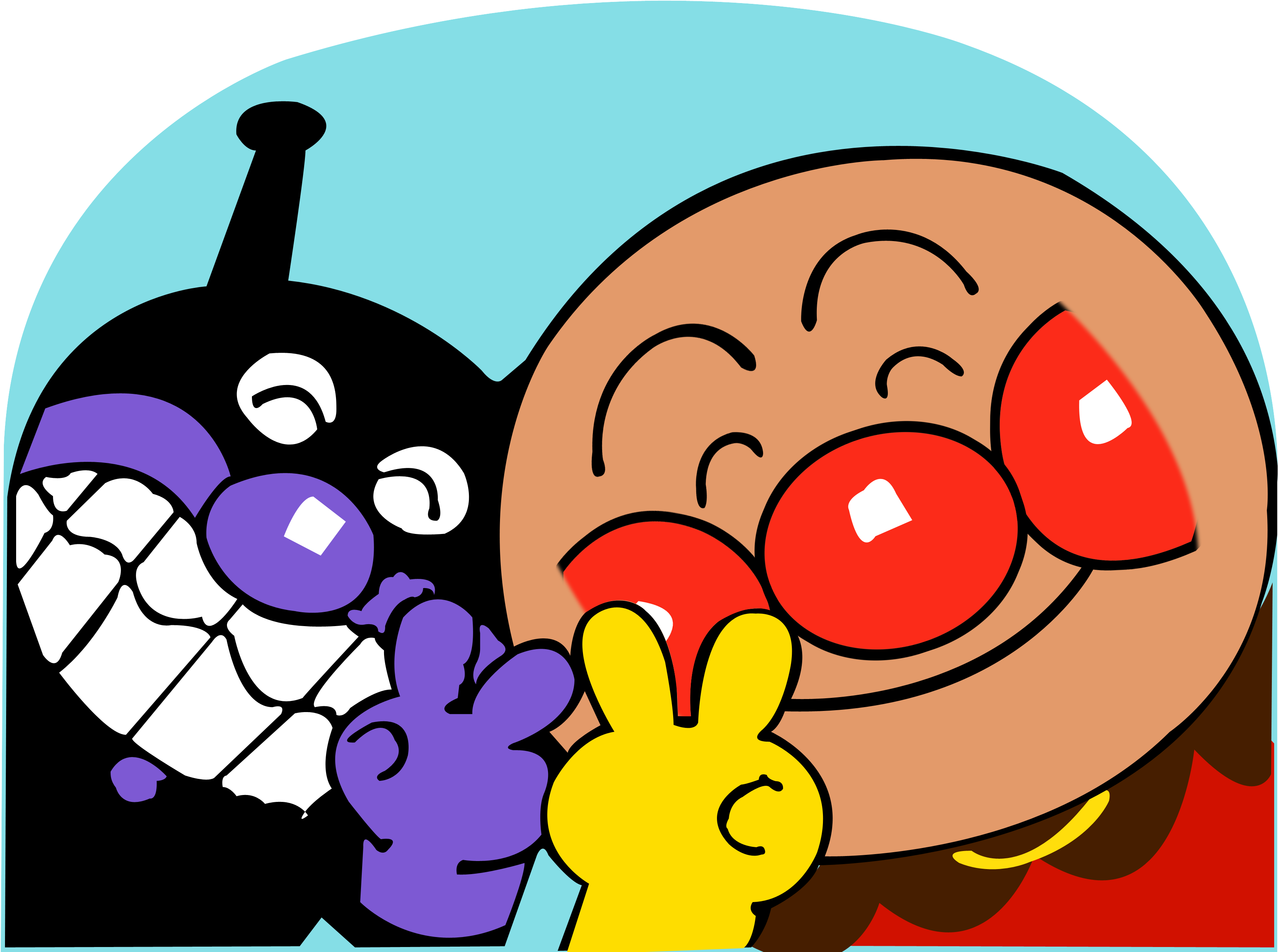 Baikinman Anpanman Childrens Museum Hello Kitty Dokin-chan - Anpanman (3508x2517)