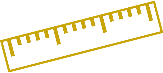 Ruler Geometry Measuring Inches School Gol - Cetvel Vektörel Png (680x340)