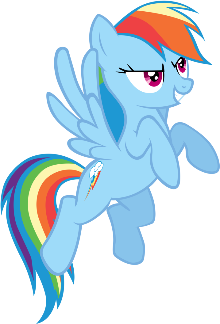 Flying Rainbow Dash By Tardifice - Transparent My Little Pony Png (744x1073)