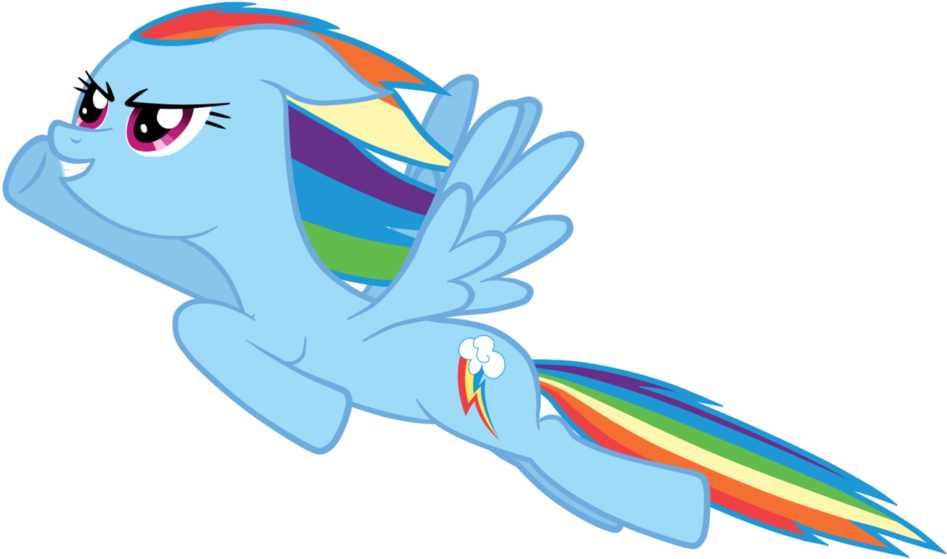 Rainbow Dash Flying High By Darkblade412 - Rainbow Dash Flying Up (1191x670)
